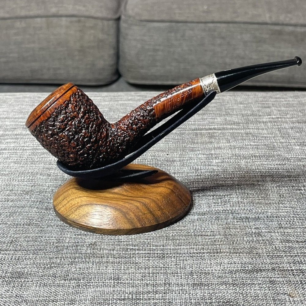 🇮🇹 RARE SER JACOPO PICTA 16 VAN GOGH  ESTATE PIPE RUSTICATED HAWKBILL BILLIARD